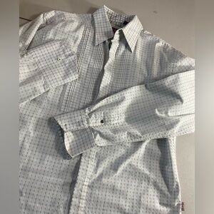 English Laundry Christopher Wicks Men Cotton Shirt Hand Sewn Pleated Size XL
